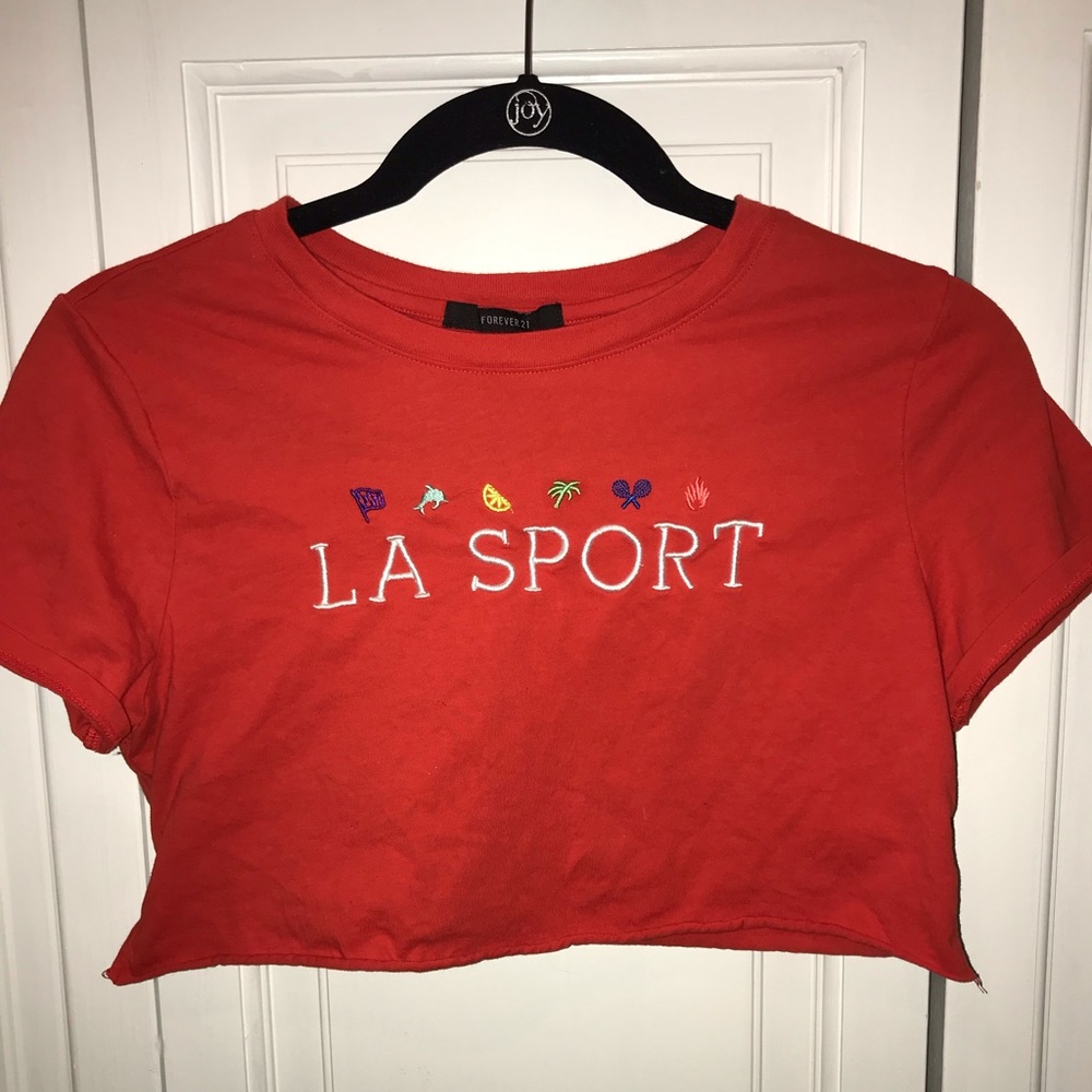 Cute Large Red Crop Top